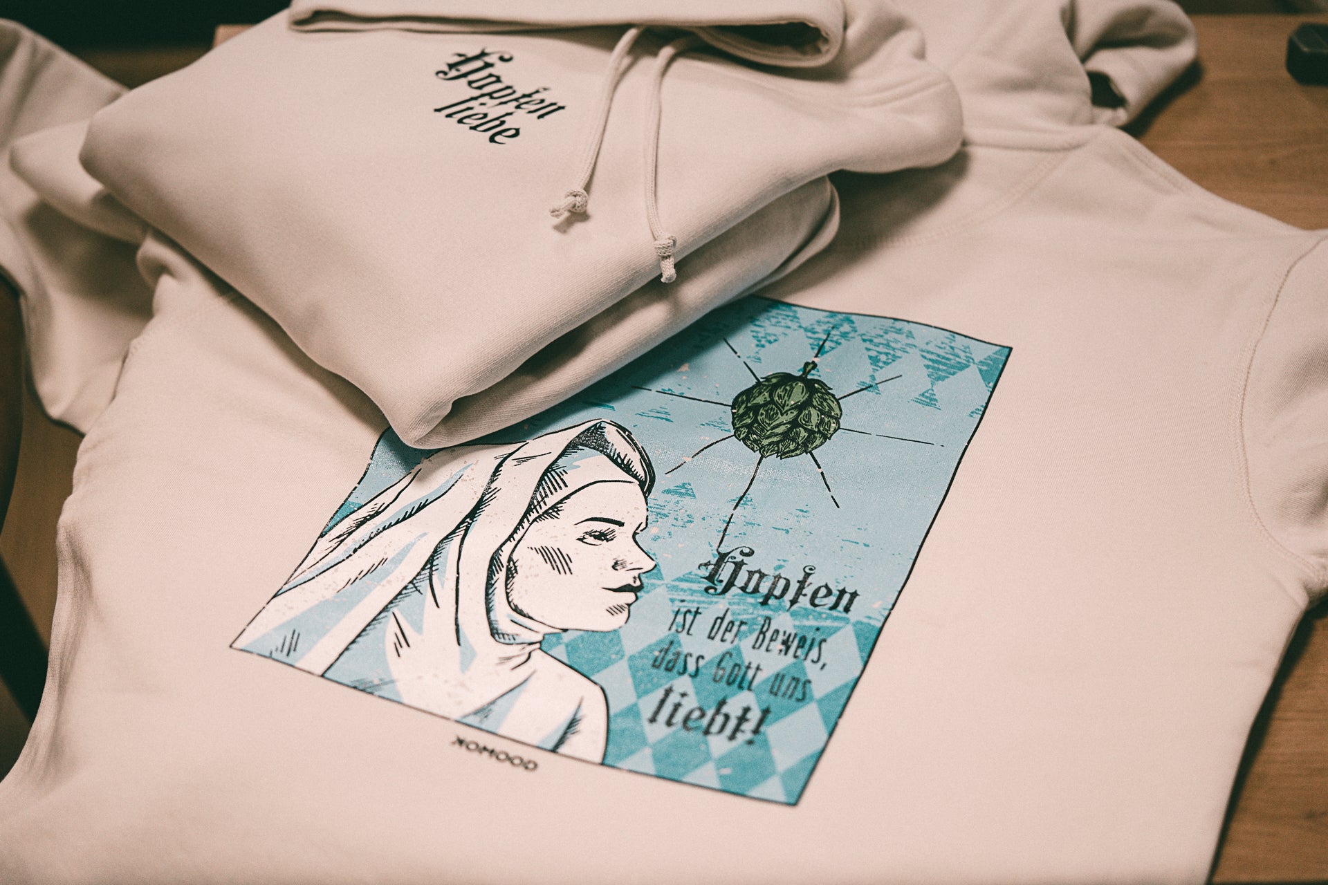Hopfenliebe Grafik-Premium Unisize Hoodie